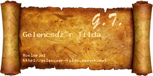 Gelencsér Tilda névjegykártya